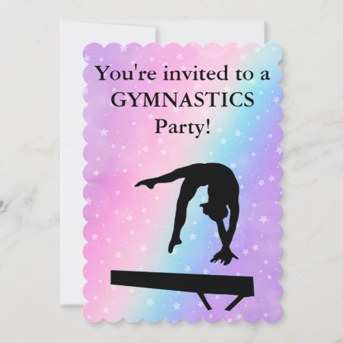 Girls Gymnastics Pastel Stars Birthday Party