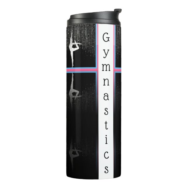 Girls Gymnastics Personalized Thermal Tumbler (Rotated Left)
