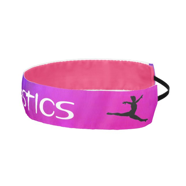 Girls Gymnastics Pink / Purple Non-Slip Headband (Right)