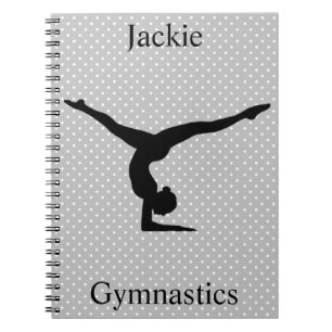 Girls Gymnastics Polka Dot Notebook