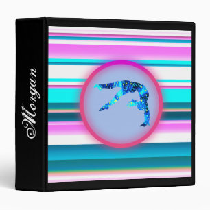 Girls Gymnastics, Power Tumbling, Handspring 3 Ring Binder