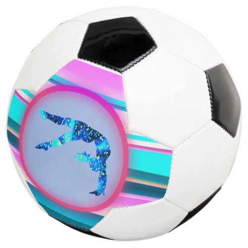 Girls Gymnastics Power Tumbling Handspring     Soccer Ball