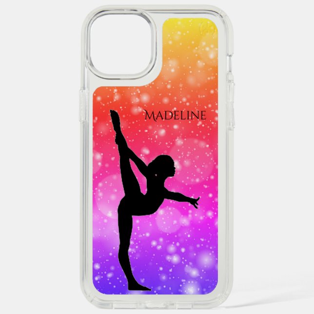 Girls Gymnastics Rainbow for Gymnast Speck iPhone Case (Front)
