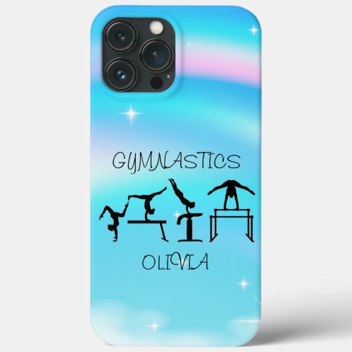 Girls Gymnastics Rainbow Swirls  iPhone 13 Pro Max Case