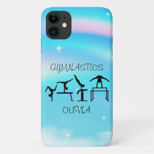 Girls Gymnastics Rainbow Swirls  iPhone 11 Case