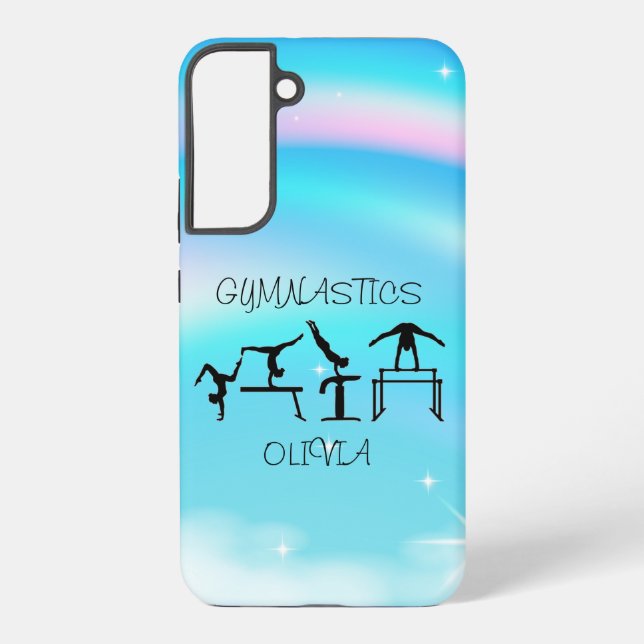 Girls Gymnastics Rainbow Swirls  Samsung Galaxy Case (Back)
