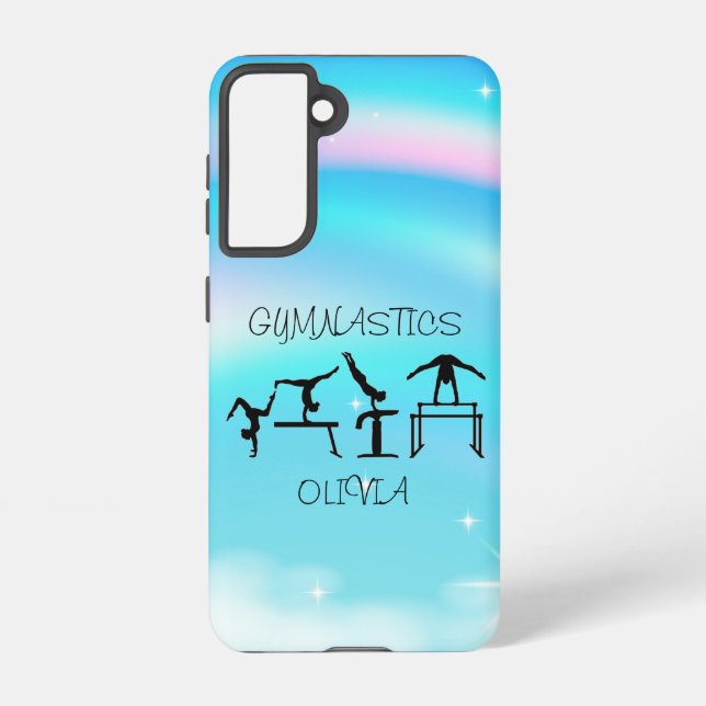 Girls Gymnastics Rainbow Swirls  Samsung Galaxy Case (Back)