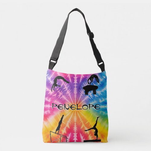 Girls Gymnastics Rainbow Tie_Dye Crossbody Bag
