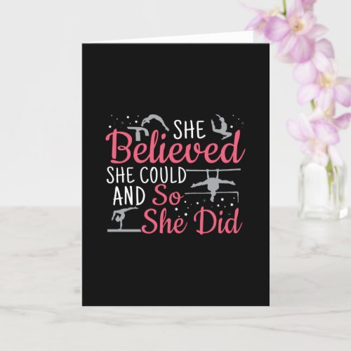 Girls Gymnastics _ She Believed She Could Card