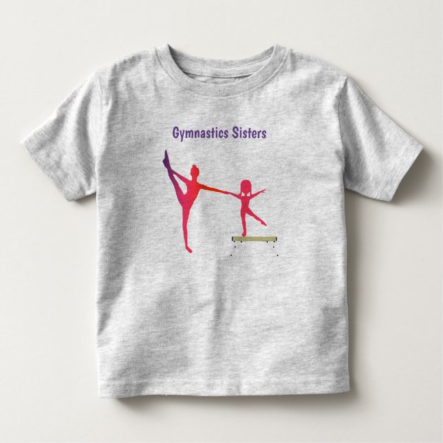 Girls Gymnastics Sisters T-Shirt (Front)