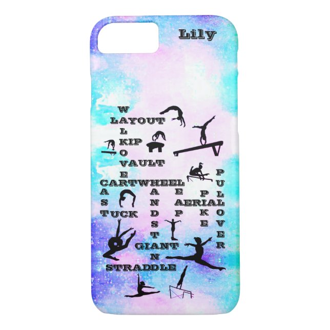 Girls Gymnastics Skills Custom   Case-Mate iPhone Case (Back)