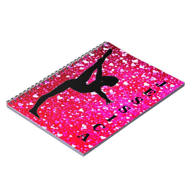 Girls Gymnastics Spiral Photo Notebook (Left Side)