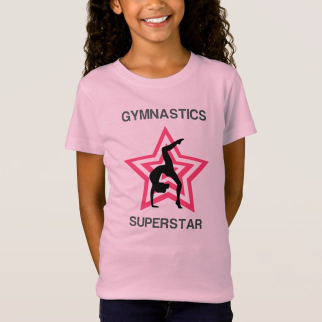 Girls Gymnastics Superstar Back Walkover T-Shirt (Front)