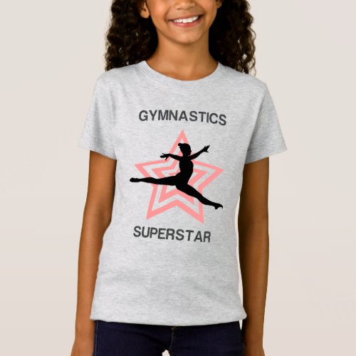 Girls Gymnastics Superstar Leap T_Shirt