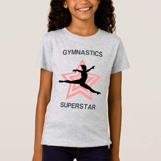 Girls Gymnastics Superstar Leap T-Shirt (Front)