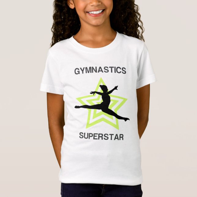 Girls Gymnastics Superstar Leap T-Shirt (Front)