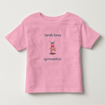 Girls Gymnastics T-shirt by Lilleaf at Zazzle