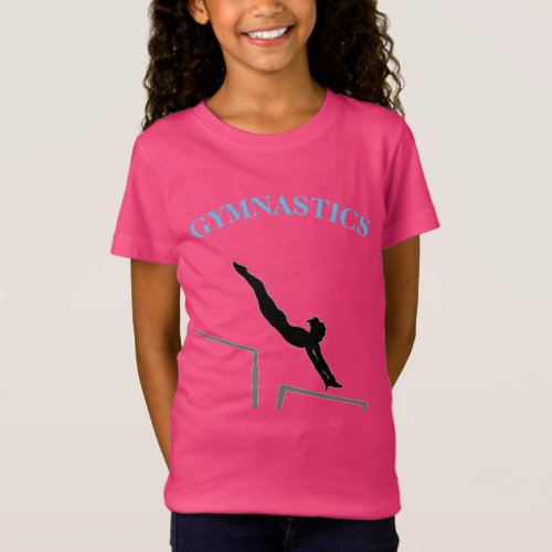 Girls Gymnastics T_Shirt Uneven Bars