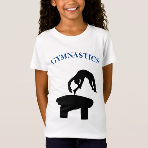 Girls Gymnastics Vault T_Shirt w Name on back
