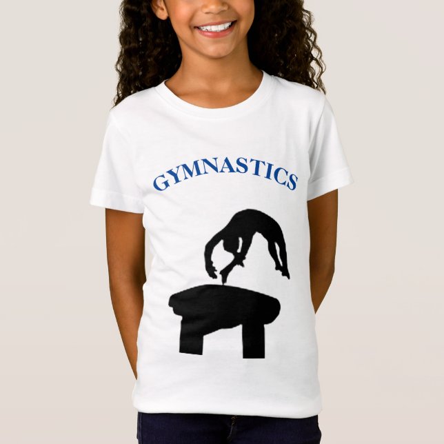 Girls Gymnastics Vault T-Shirt w/ Name on back (Front)