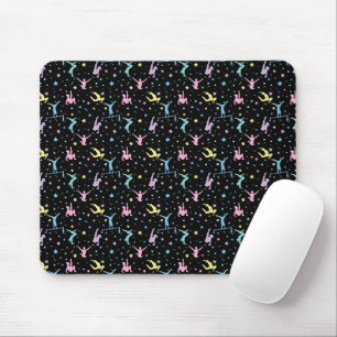 Girls Gymnastics Women Gymnasts with Stars Mouse Pad