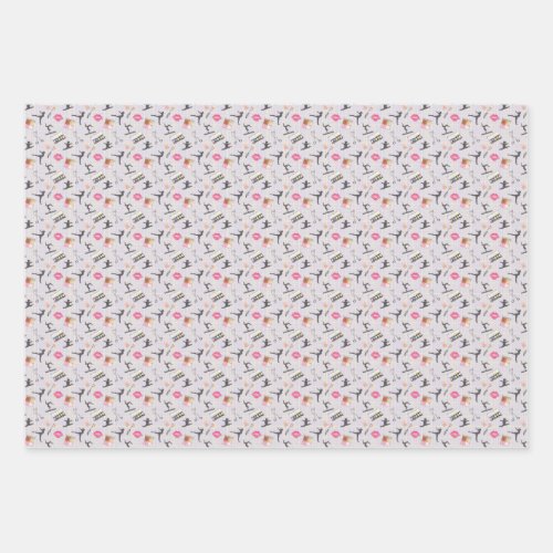 Girls Gymnastics _ Womens Girly Makeup Wrapping Paper Sheets