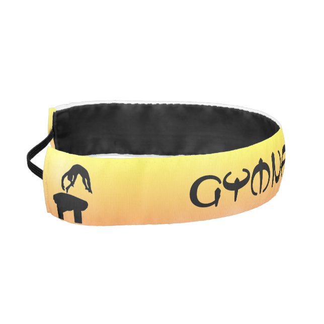Girls Gymnastics Yellow and Black Headband (Left)
