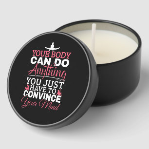 Girls Gymnastics - Your Body Can Do Anything Mini Candle Favors