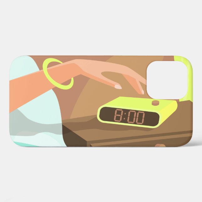 Girls hand pushing on alarm clock snooze button Case-Mate iPhone case (Back (Horizontal))