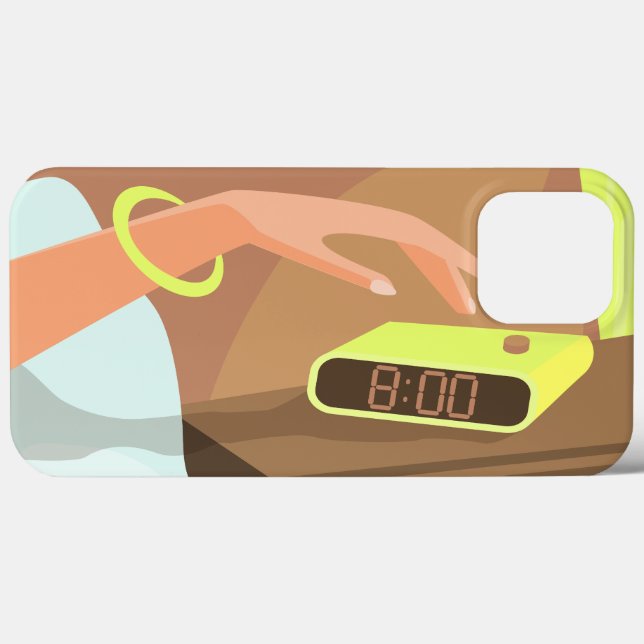 Girls hand pushing on alarm clock snooze button Case-Mate iPhone case (Back (Horizontal))