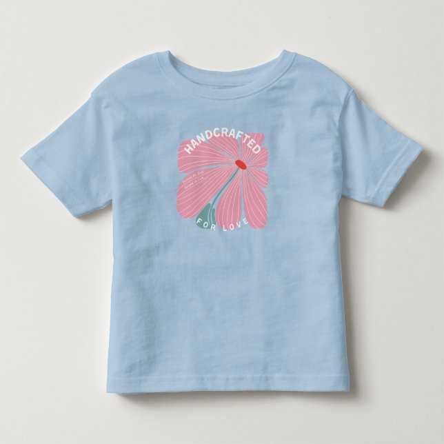 Girls' Handcrafted For Love Toddler T-shirt (Front)