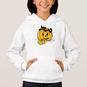 Girls' Hanes ComfortBlend® Hoodie/Pumkin with Blac Hoodie