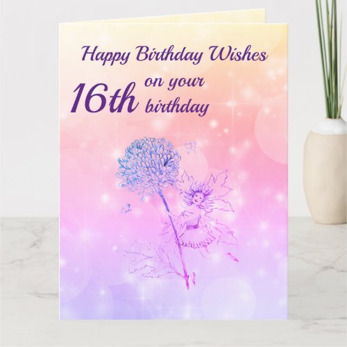 Girls Happy 16th Birthday Greeting Card