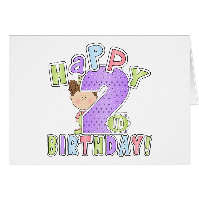 Girls Happy 2nd Birthday Cards