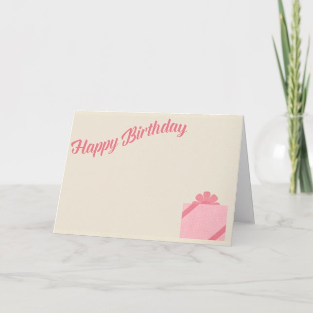 Girls Happy Birthday Greetings Card (Front)