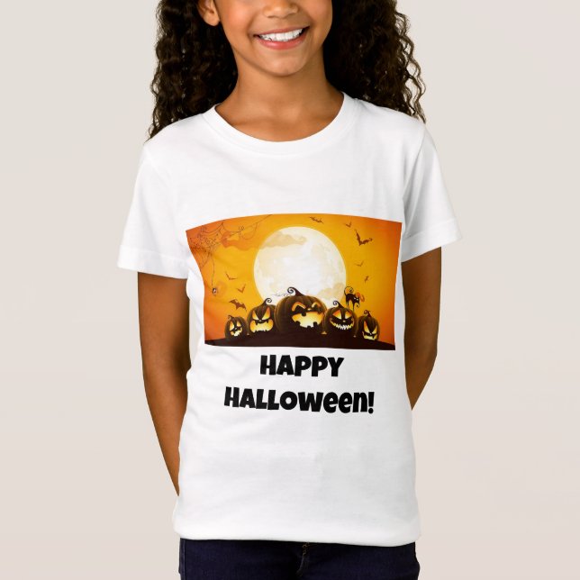 Girl's Happy Hallowen t-shirt (Front)