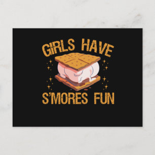 Girls Have Smore Fun Funny Camping Trip Gift Postcard