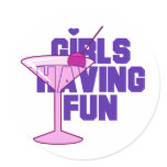 Girls Having Fun Bachelorette Tshirts and Gifts Classic Round Sticker