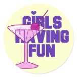 Girls Having Fun Bachelorette Tshirts and Gifts Classic Round Sticker