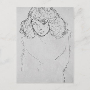 Girls head by Gustav Klimt Postcard