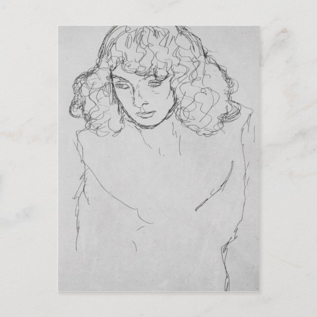 Girls head by Gustav Klimt Postcard (Front)