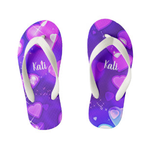 girls sparkly flip flops