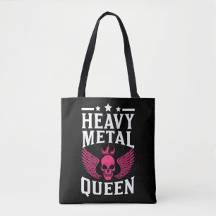 Girls Heavy Metal Queen Rock and Roll Tote Bag