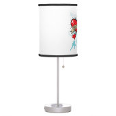 Girls Hockey Heart Tattoo Love Table Lamp (Left)