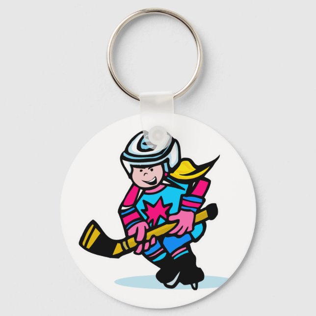 Girls Hockey Keychain (Front)