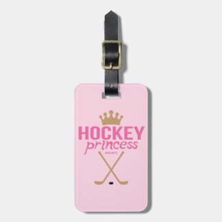 Girls Hockey Princess Pink Hockey Bag Tag