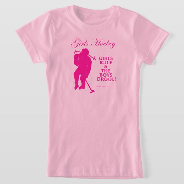 Girls Hockey T-Shirt (Laydown)
