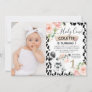 Girls Holy Cow and Cow Print Photo 1st Birthday Invitation