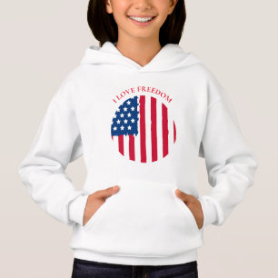 Girls Hoodie-Patriotic Hoodie