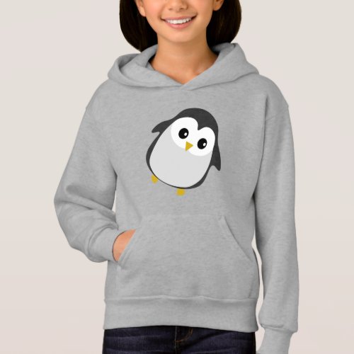 Girls Hoodie with Dancing Penguin